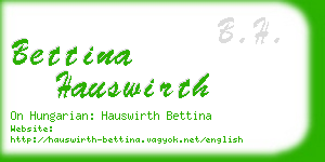 bettina hauswirth business card